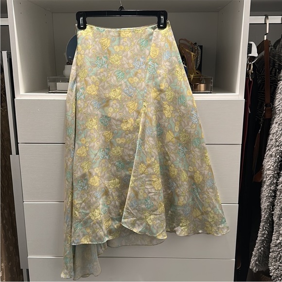 Acne Studios asymmetrical hem floral flounce midi skirt - Picture 4 of 9